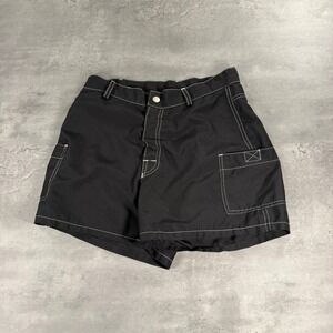 Uzzi Amphibious Gear Shorts Women 27 Black Contrast Stitch Utility‎ Cargo Y2K